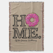 Juicy Delicious Pink Doughnut House Warmer Deken (Voorkant Verticaal)