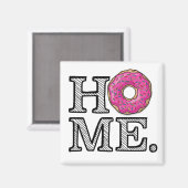 Juicy Delicious Pink Doughnut House Warmer Magneet (Voorkant / Achterkant)