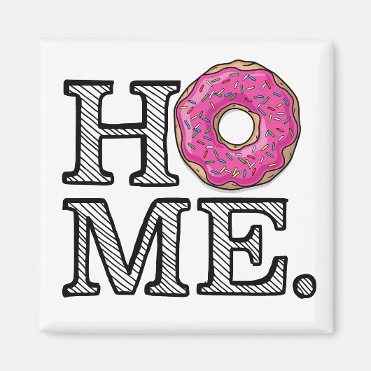 Juicy Delicious Pink Doughnut House Warmer Magneet (Voorkant)