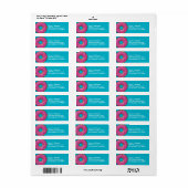 Juicy Delicious Pink Sprinsed Donut Etiket (Full Sheet)