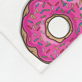 Juicy Delicious Pink Sprinsed Donut Fleece Deken (Hoek)