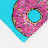 Juicy Delicious Pink Sprinsed Donut Fleece Deken (Hoek)