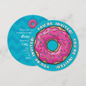 Juicy Delicious Pink Sprinsed Donut Kaart (Voorkant / Achterkant)