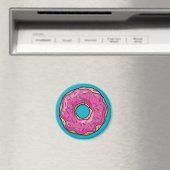 Juicy Delicious Pink Sprinsed Donut Magneet (Insitu (Vaatwasser))