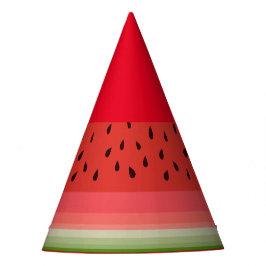 Juicy Delicious Ripe Watermelon met zaadontwerp Feesthoedjes