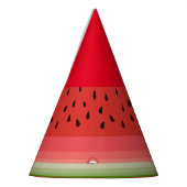 Juicy Delicious Ripe Watermelon met zaadontwerp Feesthoedjes (Links)