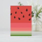 Juicy Delicious Ripe Watermelon met zaadontwerp Kaart (Staand voorkant)