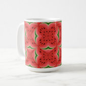 Juicy Delicious Ripe Watermelon met zaadontwerp Koffiemok (Voorkant links)