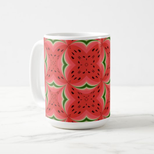 Juicy Delicious Ripe Watermelon met zaadontwerp Koffiemok (Voorkant links)