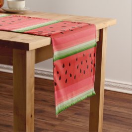 Juicy Delicious Ripe Watermelon met zaadontwerp Korte Tafelloper