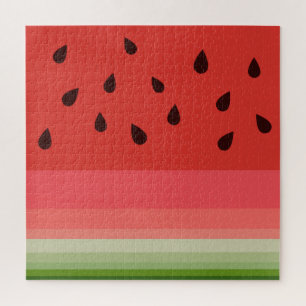 Juicy Delicious Ripe Watermelon met zaadontwerp Legpuzzel
