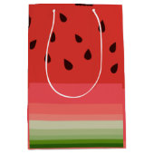 Juicy Delicious Ripe Watermelon met zaadontwerp Medium Cadeauzakje (Voorkant)