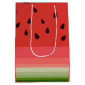 Juicy Delicious Ripe Watermelon met zaadontwerp Medium Cadeauzakje (Achterkant)