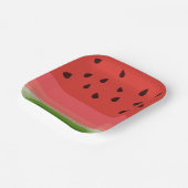 Juicy Delicious Ripe Watermelon met zaadontwerp Papieren Bordje (Gebogen)