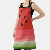 Juicy Delicious Ripe Watermelon met zaadontwerp Schort (Insitu)