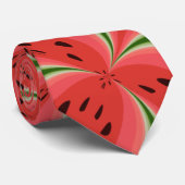 Juicy Delicious Ripe Watermelon met zaadontwerp Stropdas (Opgerold)