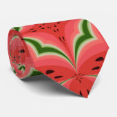 Juicy Delicious Ripe Watermelon met zaadontwerp Stropdas (Opgerold)