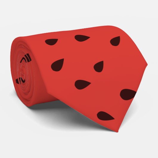 Juicy Delicious Ripe Watermelon met zaadontwerp Stropdas (Opgerold)