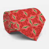 Juicy Delicious Ripe Watermelon met zaadontwerp Stropdas (Opgerold)