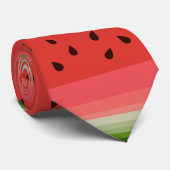 Juicy Delicious Ripe Watermelon met zaadontwerp Stropdas (Opgerold)