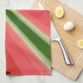 Juicy Delicious Ripe Watermelon met zaadontwerp Theedoek (Quarter Fold)