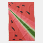 Juicy Delicious Ripe Watermelon met zaadontwerp Theedoek (Verticaal)