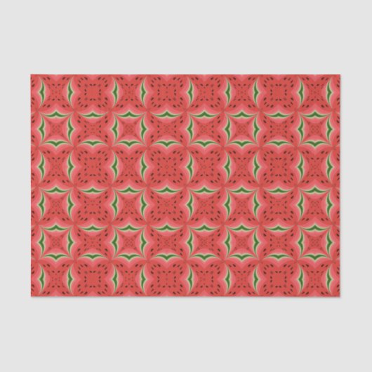 Juicy Delicious Ripe Watermelon met zaadontwerp Tissuepapier (Voorkant)