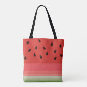 Juicy Delicious Ripe Watermelon met zaadontwerp Tote Bag (Achterkant)