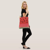 Juicy Delicious Ripe Watermelon met zaadontwerp Tote Bag (Op model)
