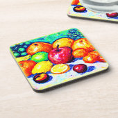 Juicy Delights Fruits. Bestel nu Bier Onderzetter (Linkerzijde)