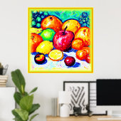 Juicy Delights Fruits. Bestel nu Poster (Thuiskantoor)