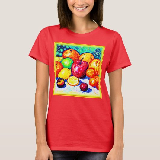 Juicy Delights Fruits. Bestel nu T-shirt (Voorkant)
