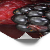 Juicy en Ripe Berry Fruit Medley Poster (Hoek)