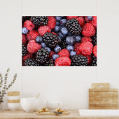 Juicy en Ripe Berry Fruit Medley Poster (Keuken)