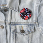 Juicy en Ripe Berry Fruit Medley Ronde Button 5,7 Cm (In situ)