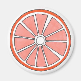 Juicy Florida Oranje Citrus Fruit Slice Magneet