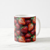 Juicy Fresh Red Strawberries Summer Fruit Pattern Koffiemok (Voorkant rechts)