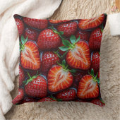 Juicy Fresh Red Strawberries Summer Fruit Pattern Kussen (Deken)
