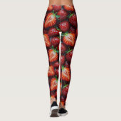 Juicy Fresh Red Strawberries Summer Fruit Pattern Leggings (Achterkant)