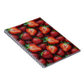 Juicy Fresh Red Strawberries Summer Fruit Pattern Notitieboek (Rechterzijde)