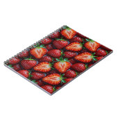 Juicy Fresh Red Strawberries Summer Fruit Pattern Notitieboek (Linkerzijde)