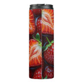 Juicy Fresh Red Strawberries Summer Fruit Pattern Thermosbeker (Achterkant)