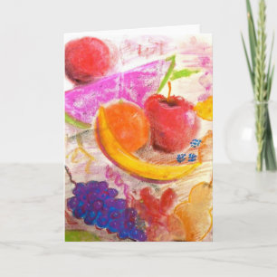 Juicy Fruit Note Card in Pastel, Brad Hines Kaart