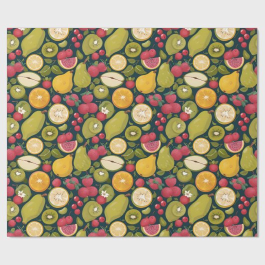 Juicy Fruit Tropical Gift Wrapping Paper Cadeaupapier (Vlak)