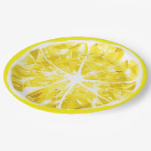 Juicy Gem Lemon Slice Citrus Fruit Party Patio Papieren Bordje (Gekanteld)