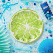 Juicy Gem Limoen Slice Citrus Fruit Party Patio Papieren Bordje (Feest)