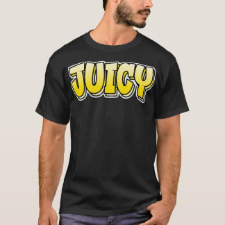 Juicy Graffiti-stijldesign met juistheid T-shirt