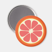 Juicy Grapefruit Summer Citrus Fruit Slice Kitchen Magneet (Voorkant / Achterkant)