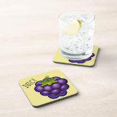 Juicy Grapes Plastic onderzetters met kurk (Rechterzijde)