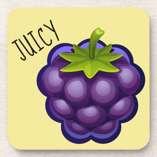 Juicy Grapes Plastic onderzetters met kurk (Voorkant)